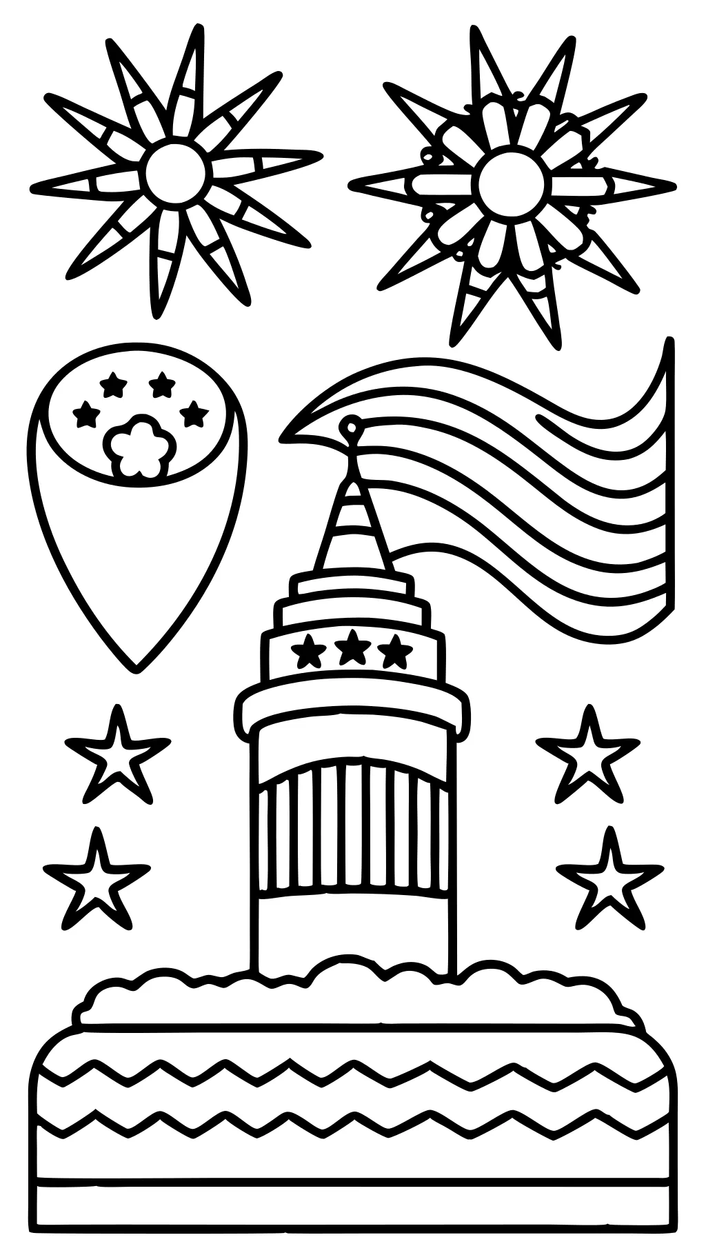 usa flag coloring pages